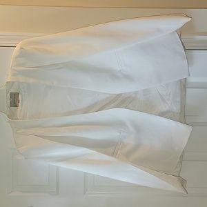 Short white cape blazer